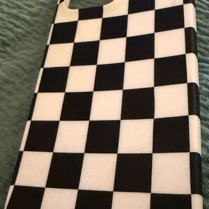 Checkerboard Phone Case - Black & White Stylish Protection 13 pro max